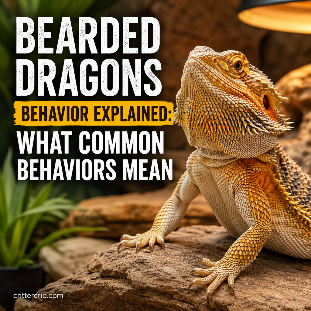 Bearded dragon behavior explained with a bearded dragon in a natural terrarium setting