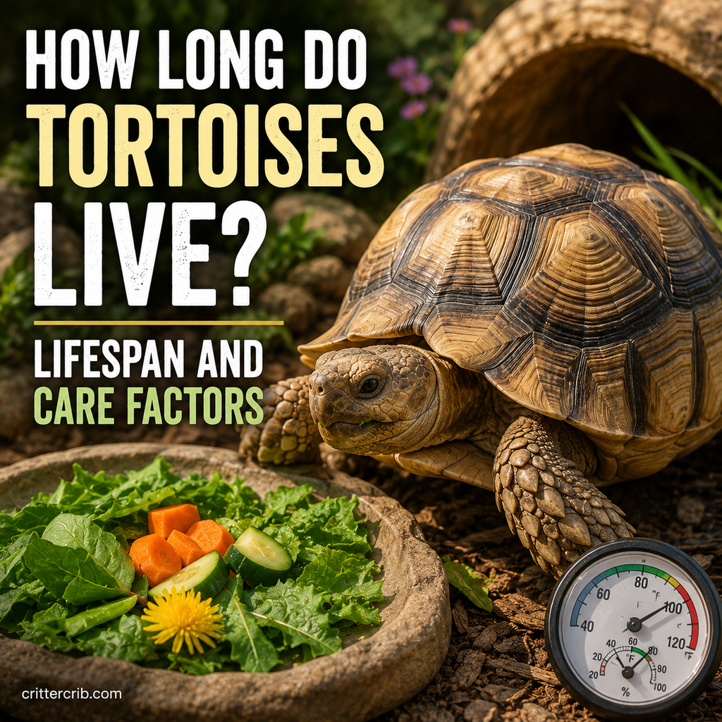 Pet tortoise in a natural habitat illustrating tortoise lifespan and important long-term care factors
