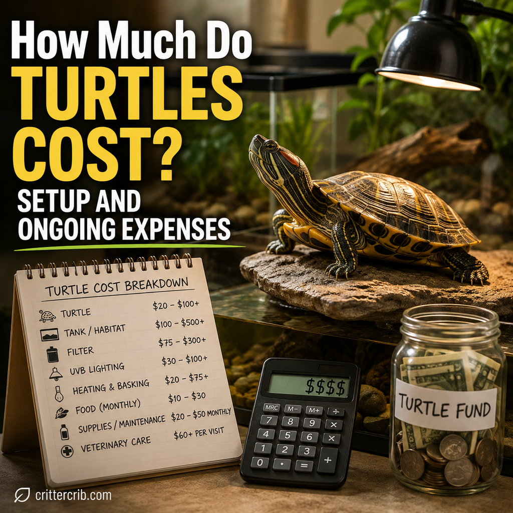 Pet turtle in an aquatic habitat illustrating turtle setup and ongoing ownership costs