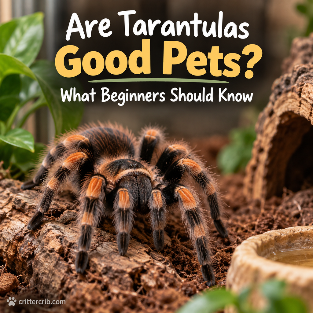 Pet tarantula in a natural terrarium for a beginner tarantula care guide