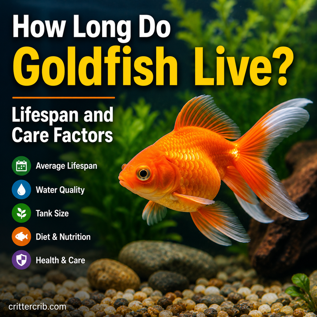 Goldfish swimming in a planted aquarium illustrating goldfish lifespan and care factors