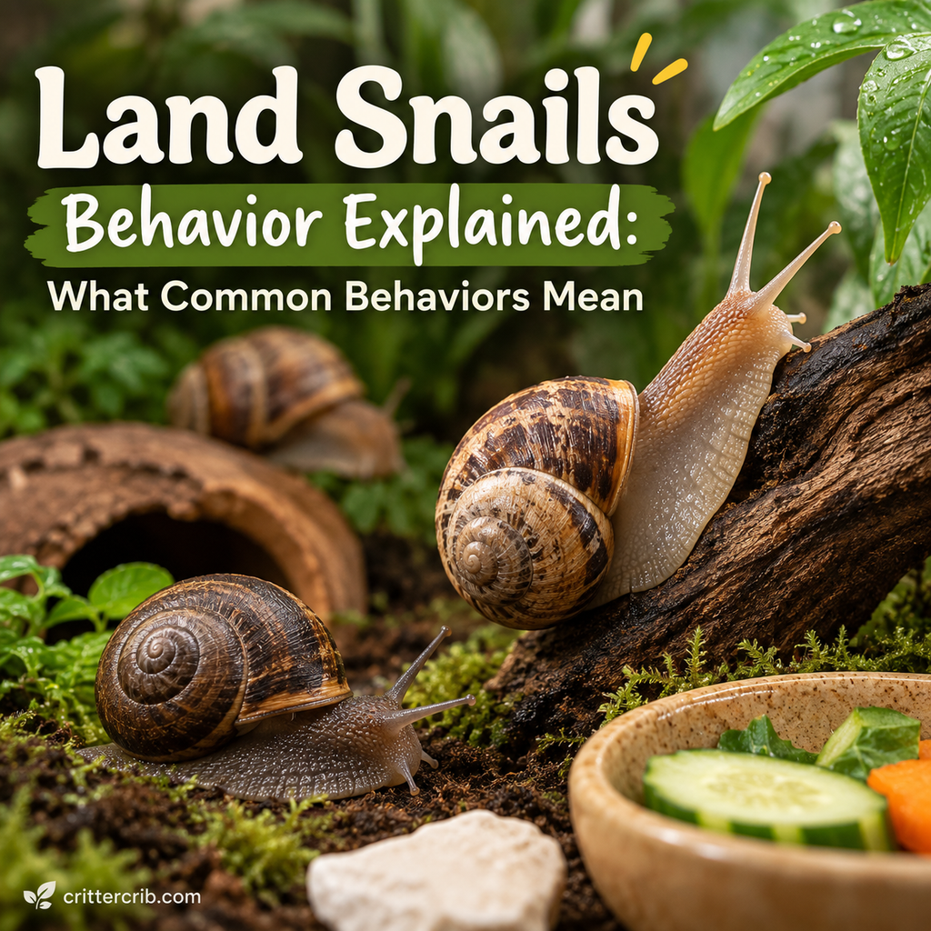 Land snails exploring a natural enclosure illustrating common snail behaviors