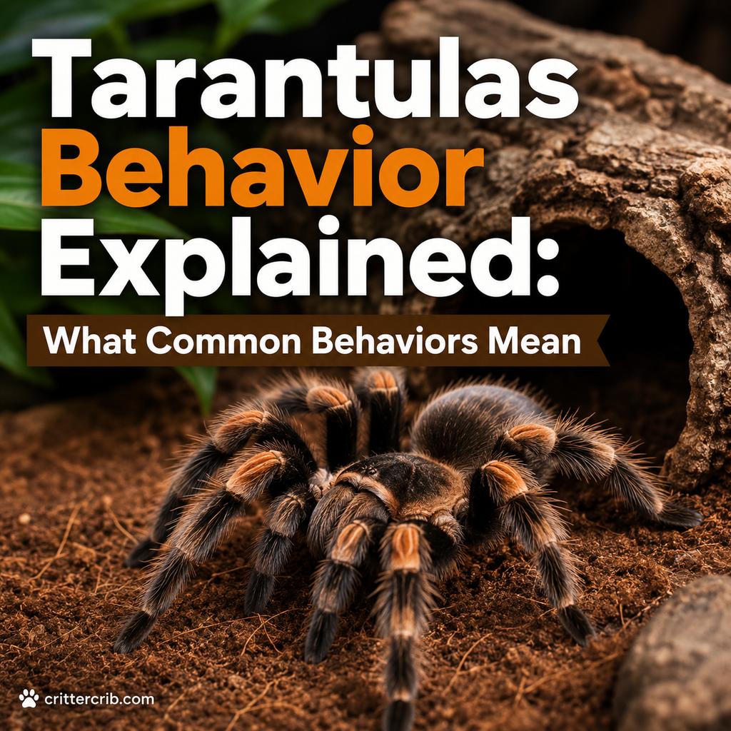 Tarantula in a natural enclosure illustrating common tarantula behaviors and what they mean